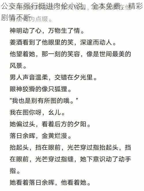 公交车强行挺进肉伦小说，全本免费，精彩剧情不断